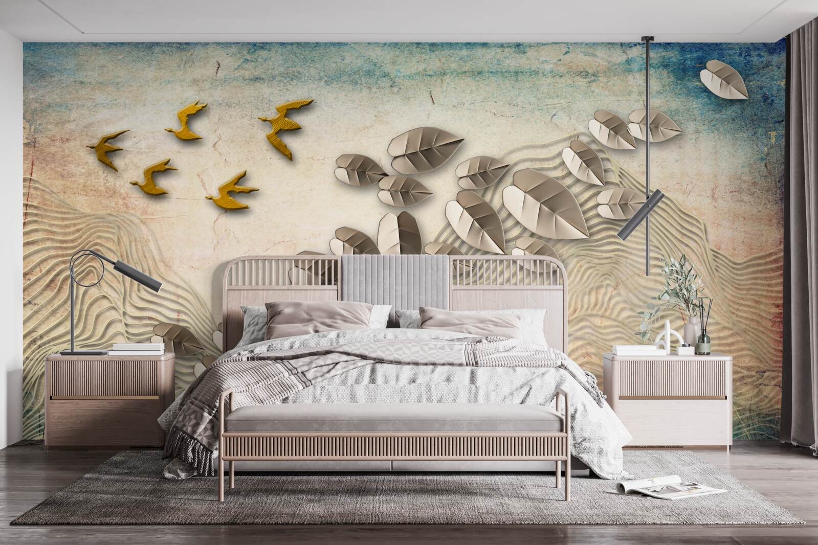 Fototapeta pierzaste stworzenia i ich puch w podmuchach wiatru