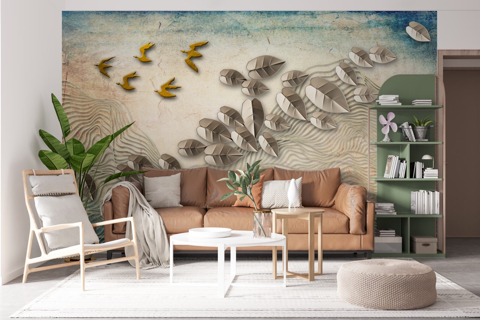 Fototapeta pierzaste stworzenia i ich puch w podmuchach wiatru