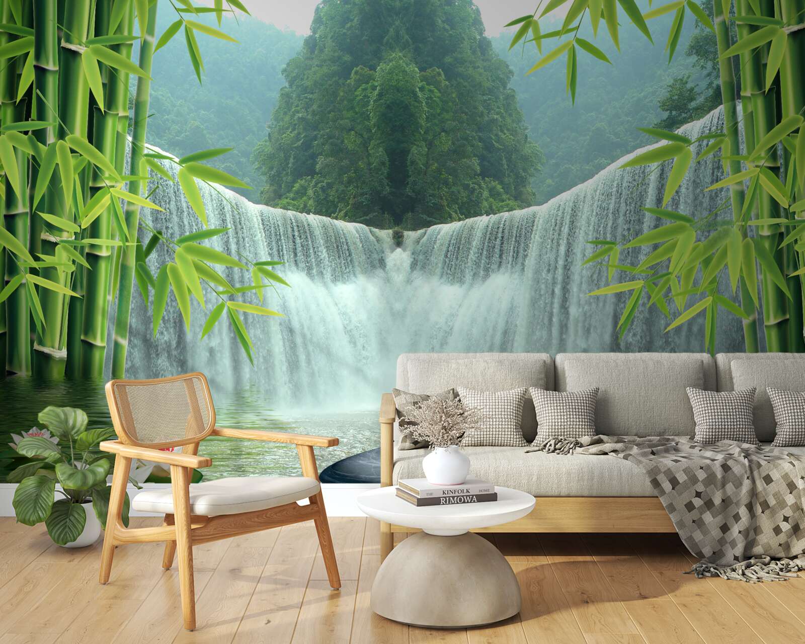 Fototapeta uroczy wodospad głęboko w dżungli