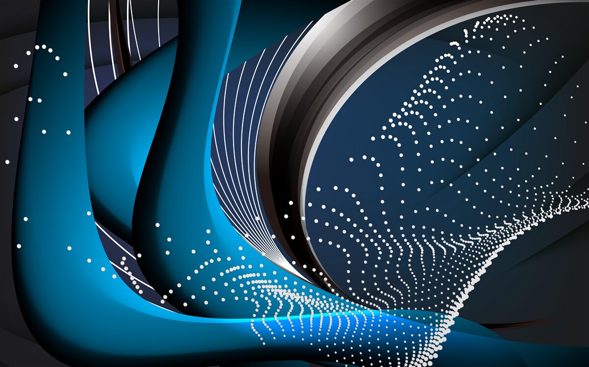 Fototapeta niebieskie abstrakcyjne linie o świcie