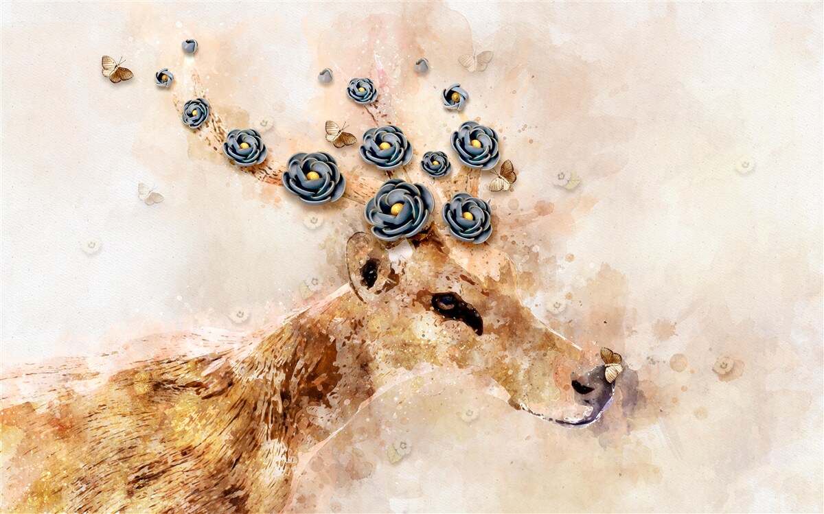 Fototapeta elena otoczona jest kwiatami na różowym tle