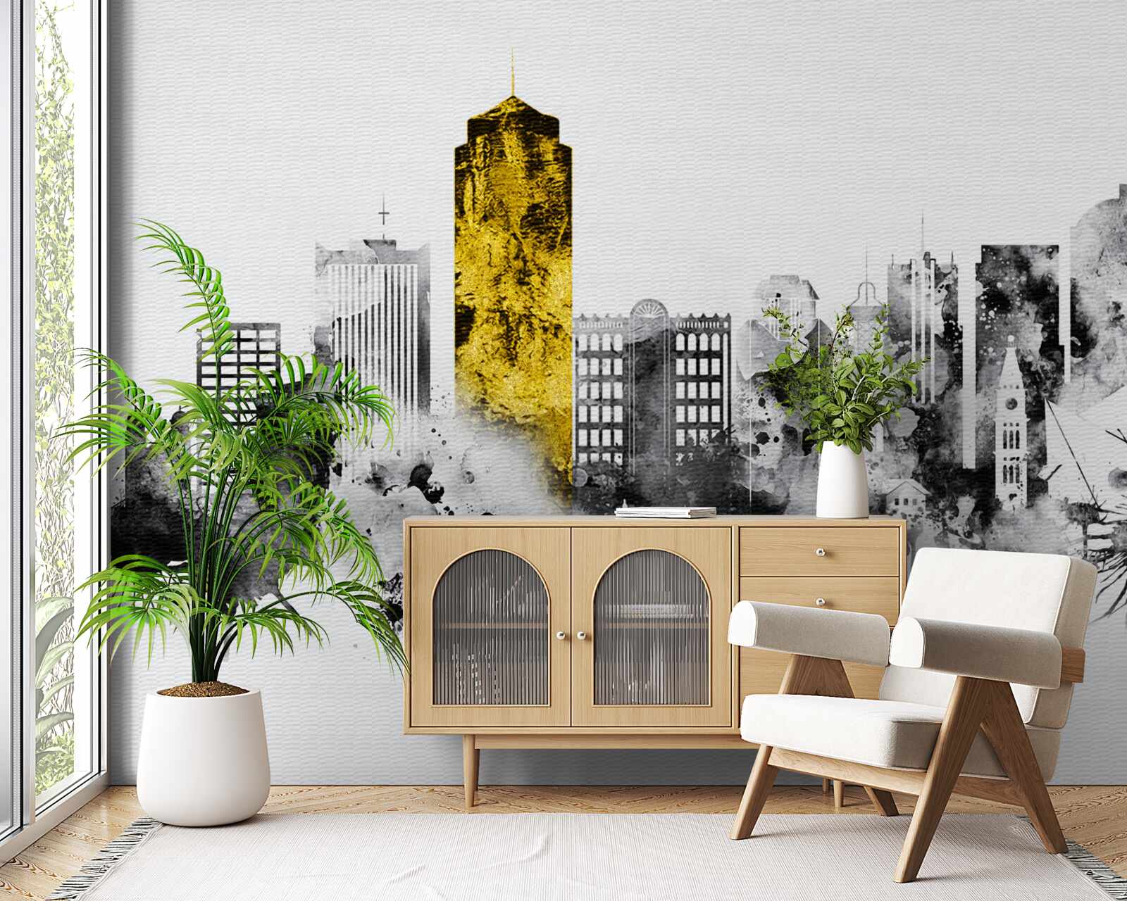 Fototapeta miasto w abstrakcyjnym zarysie