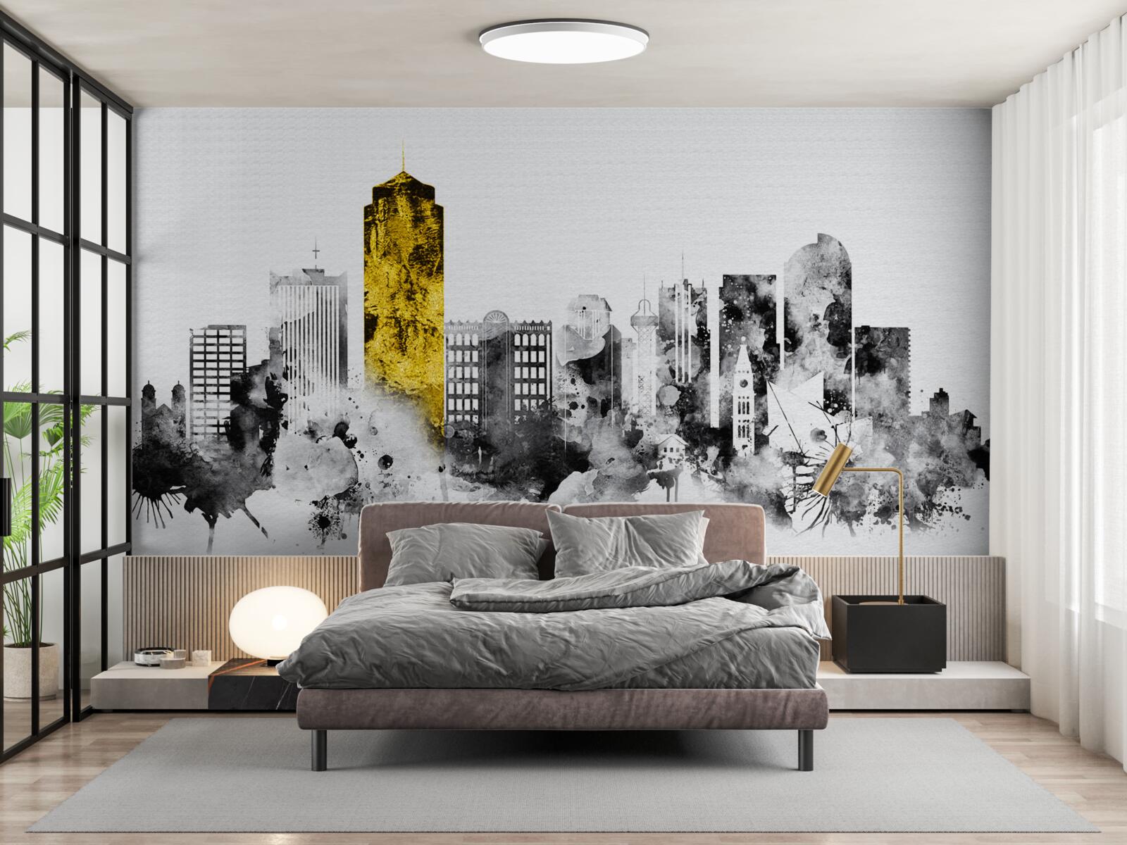 Fototapeta miasto w abstrakcyjnym zarysie