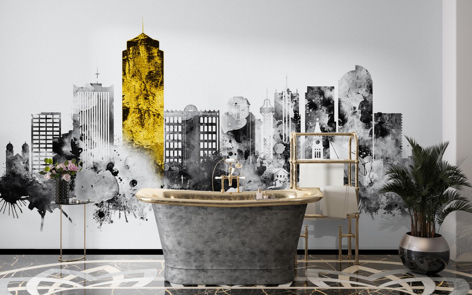 Fototapeta miasto w abstrakcyjnym zarysie