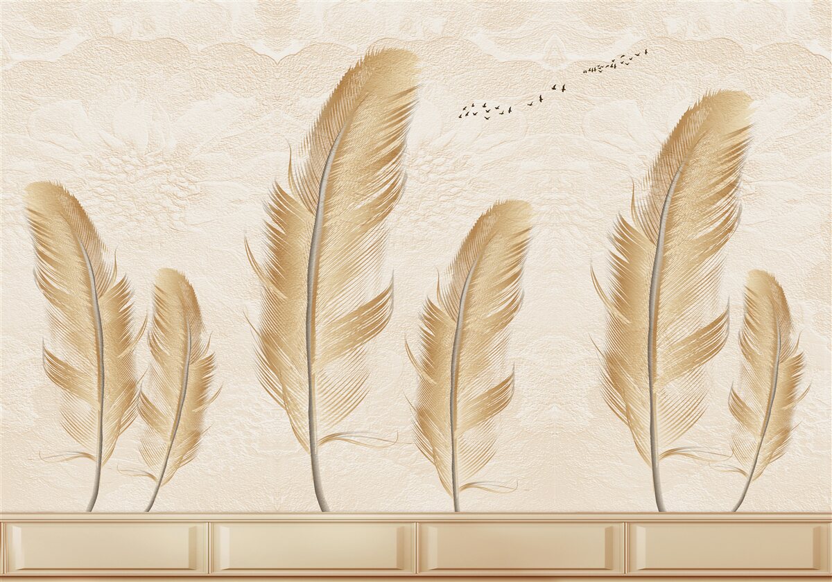 Fototapeta artystyczne tło ozdobione piórami