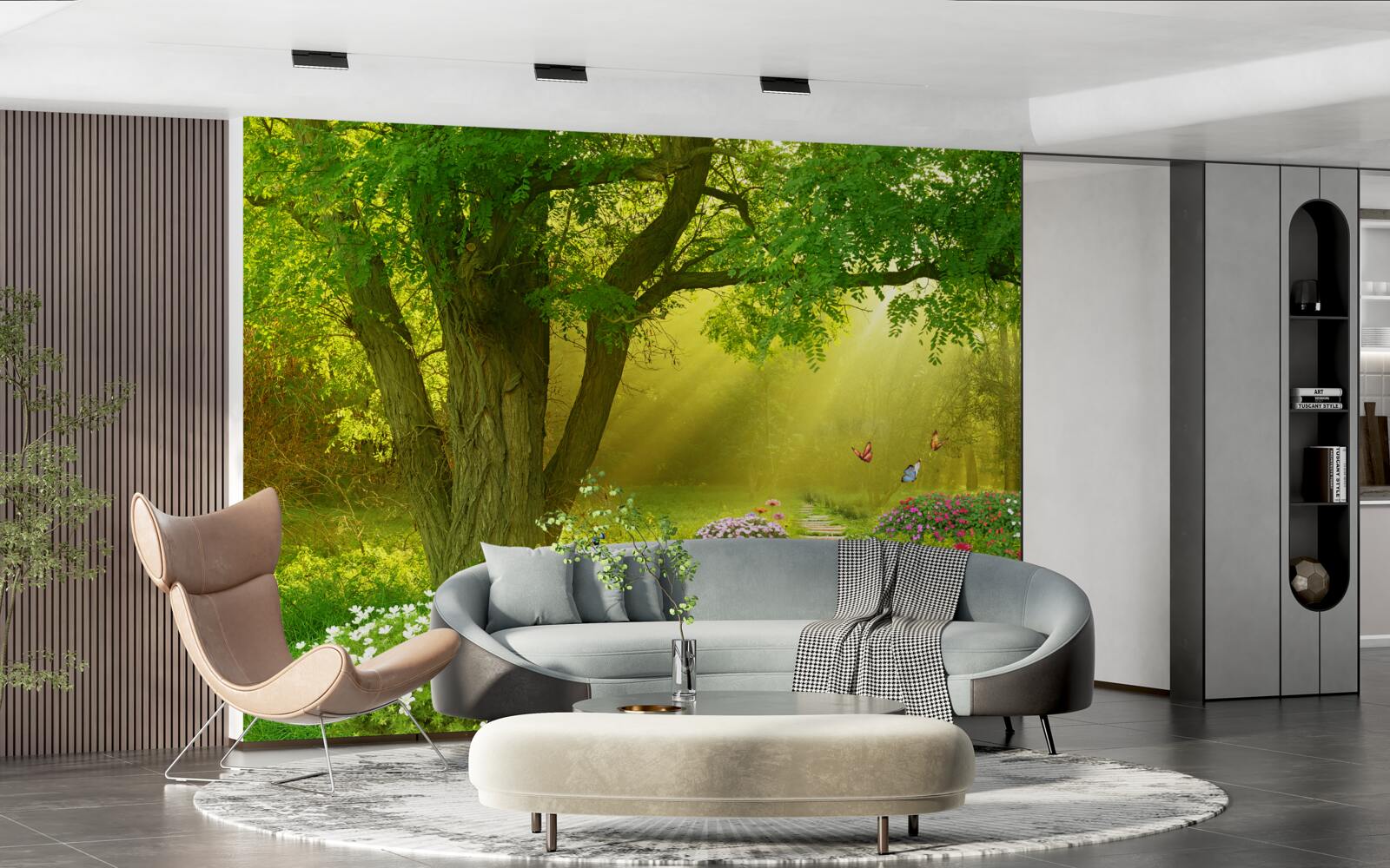 Fototapeta promienie słońca ogrzewają las spowity nocną mgłą