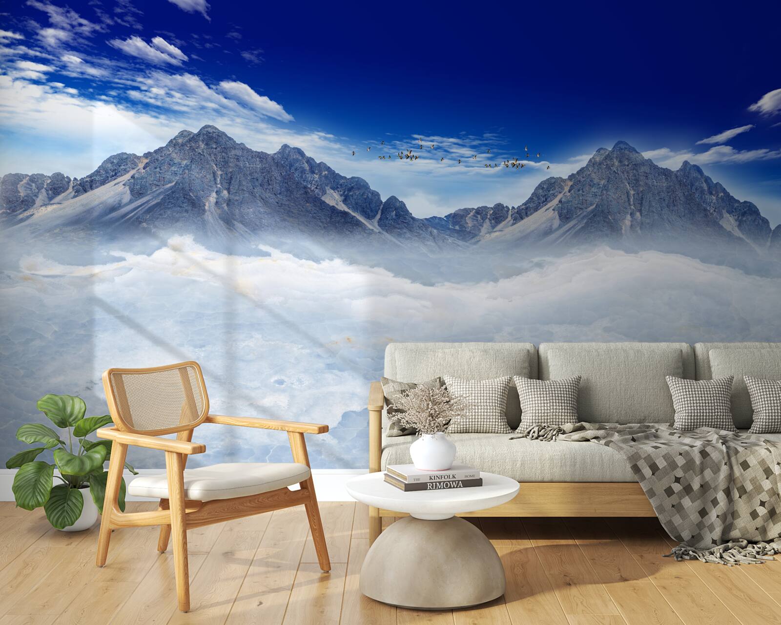 Fototapeta urzekająca górska zasłona mgły