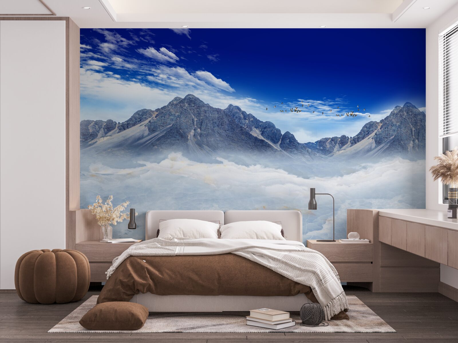 Fototapeta urzekająca górska zasłona mgły