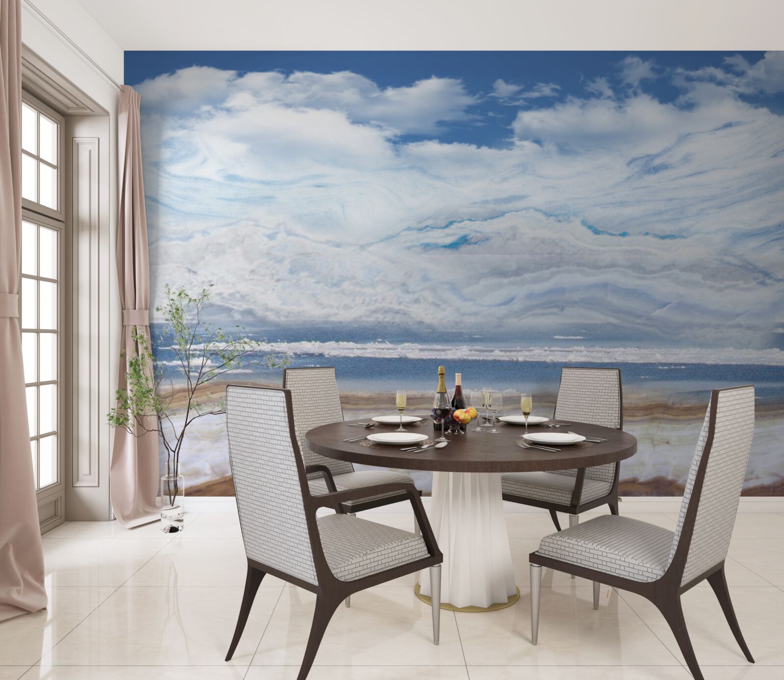 Fototapeta piaszczysta plaża i spokojne morze