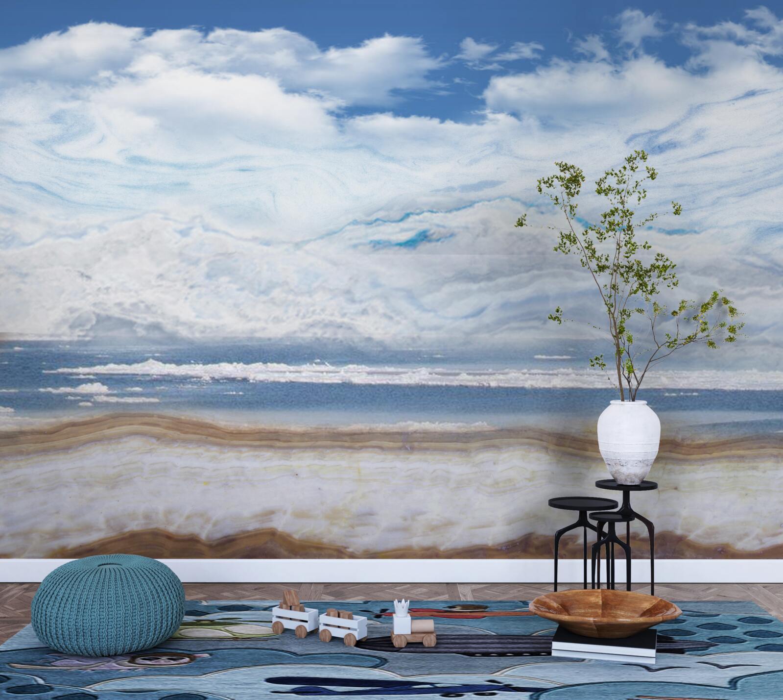 Fototapeta piaszczysta plaża i spokojne morze