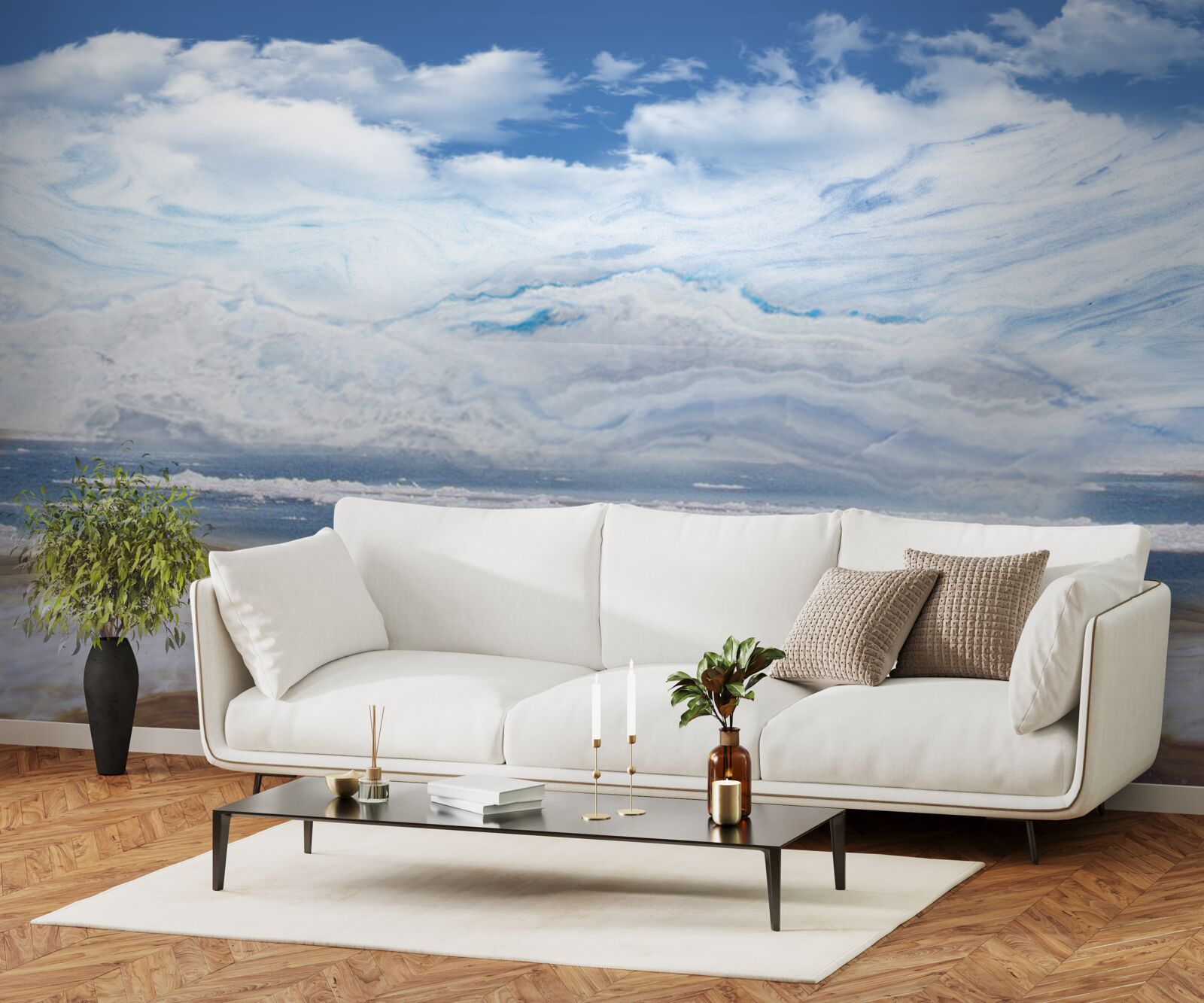 Fototapeta piaszczysta plaża i spokojne morze