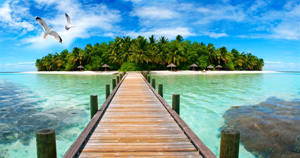 Fototapeta droga na tropikalną wyspę