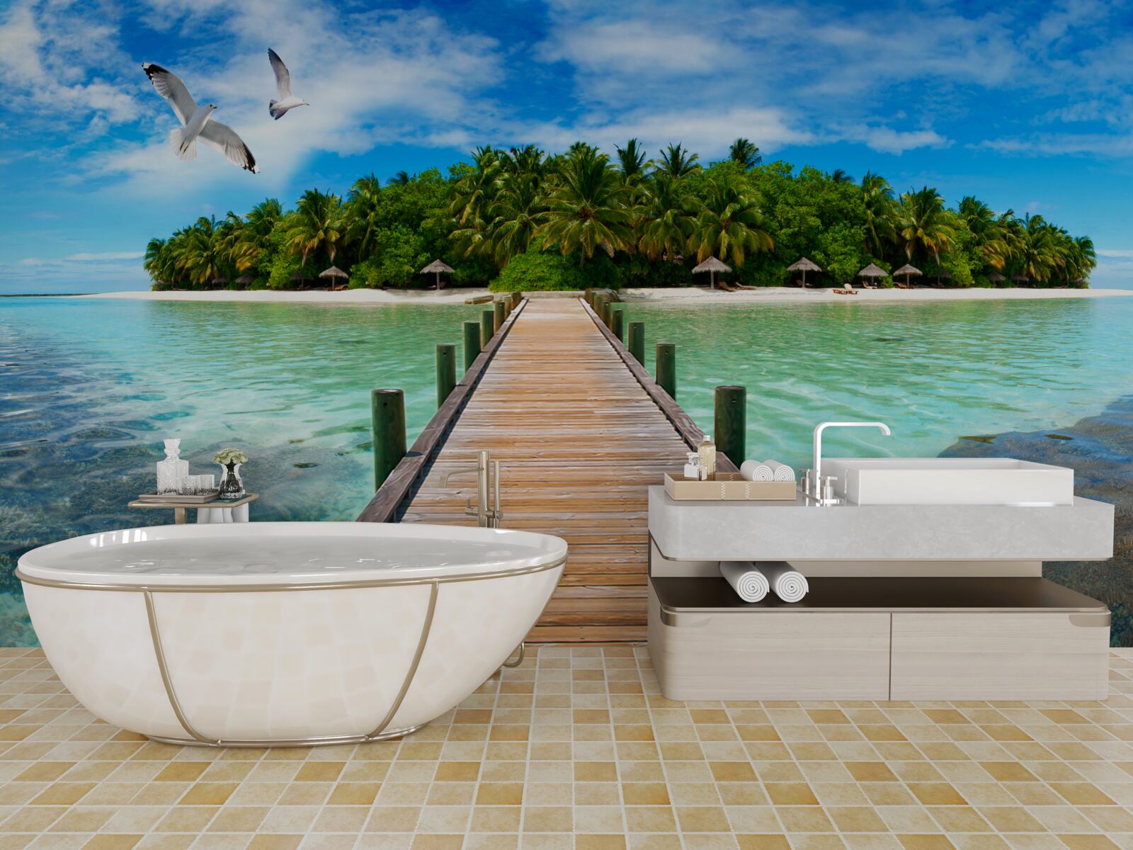 Fototapeta droga na tropikalną wyspę