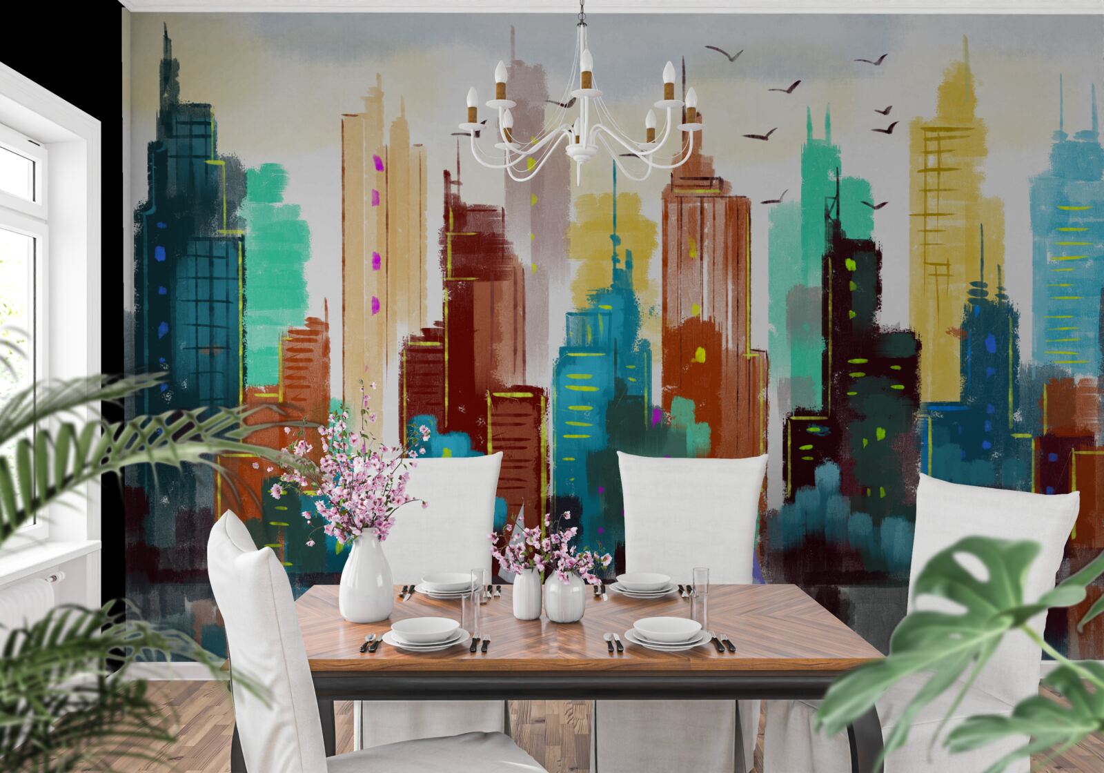 Fototapeta abstrakcyjne przedstawienie nowoczesnego miasta