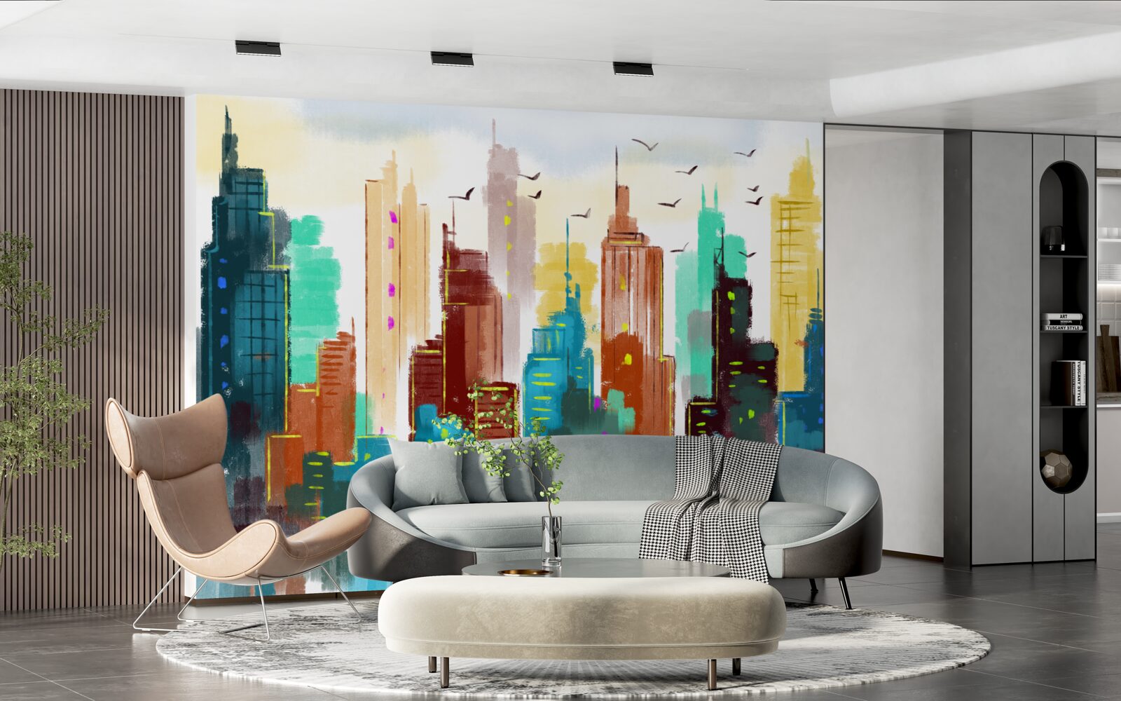 Fototapeta abstrakcyjne przedstawienie nowoczesnego miasta