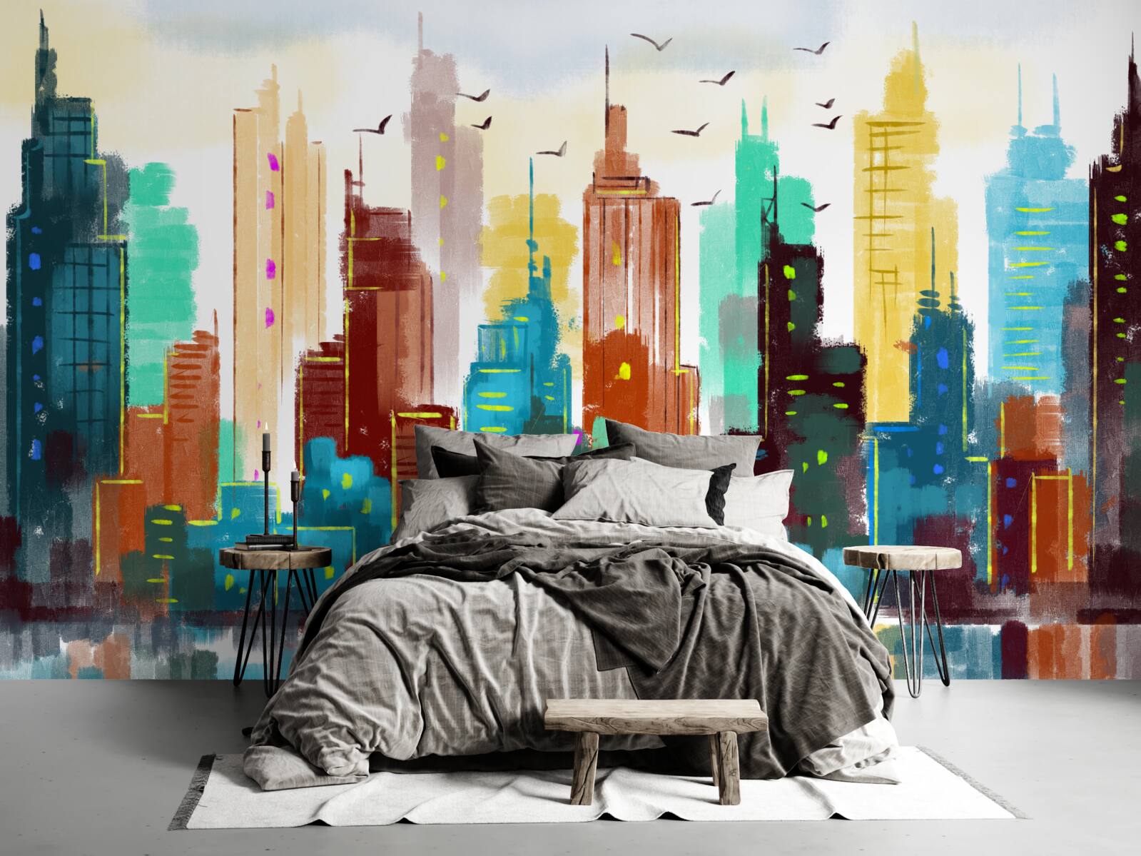 Fototapeta abstrakcyjne przedstawienie nowoczesnego miasta