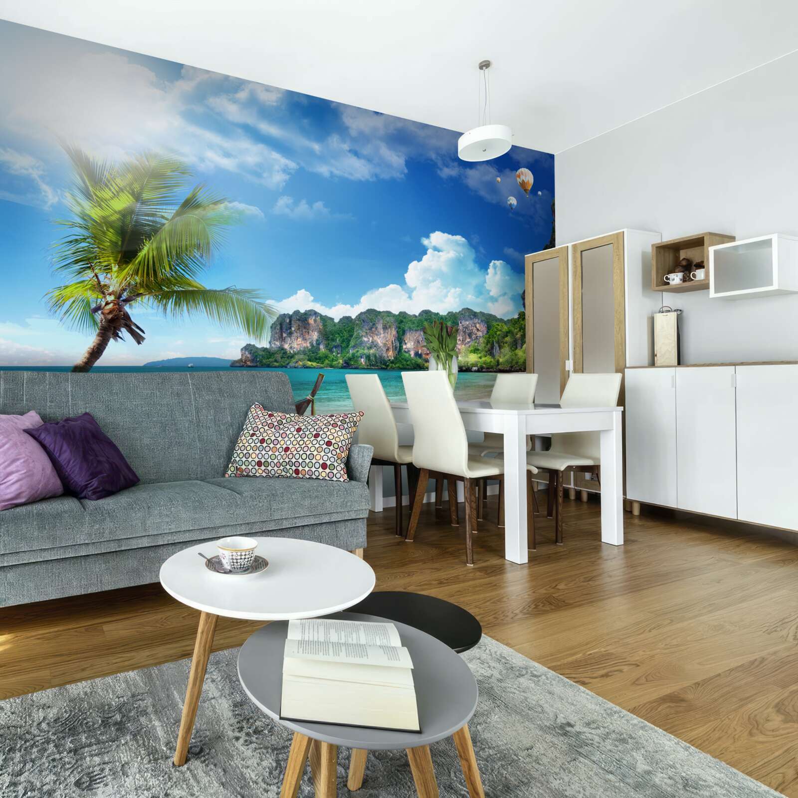 Fototapeta dok na opuszczonej wyspie