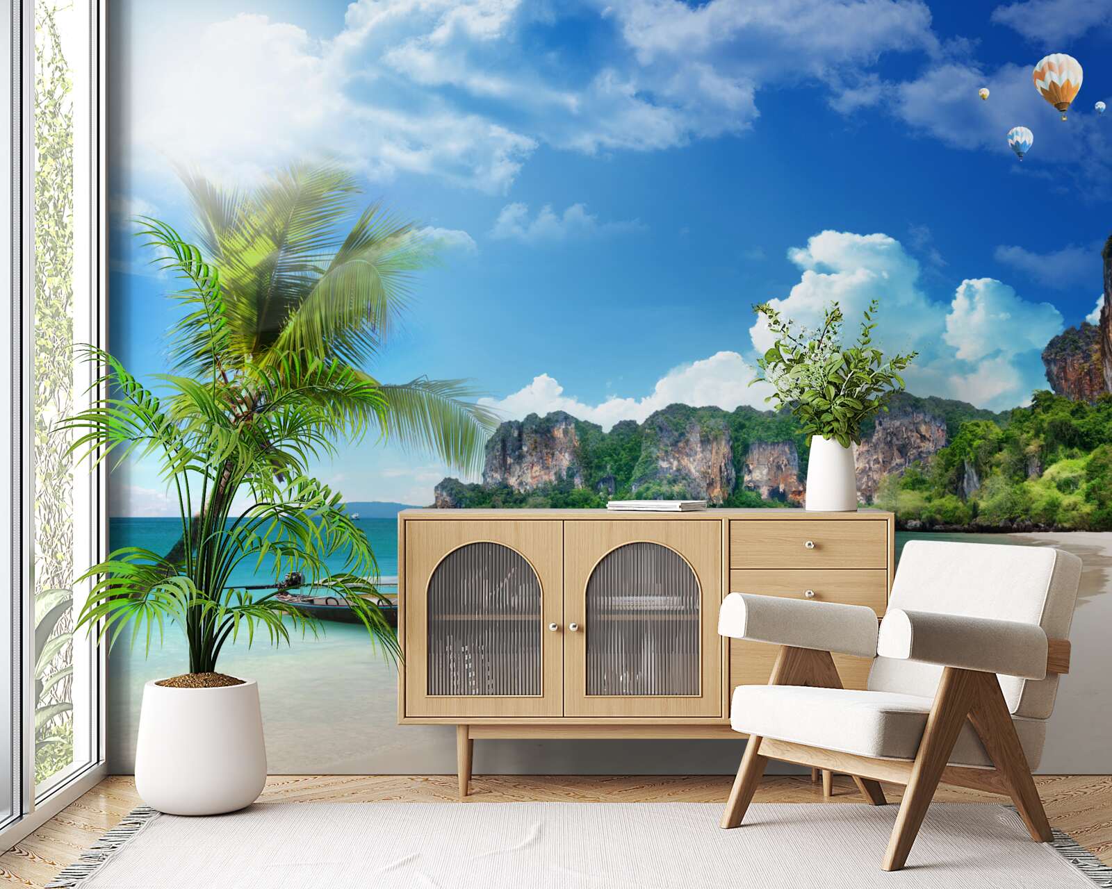 Fototapeta dok na opuszczonej wyspie