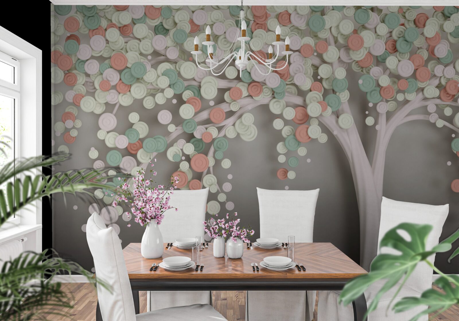 Fototapeta liście na drzewie jesienią