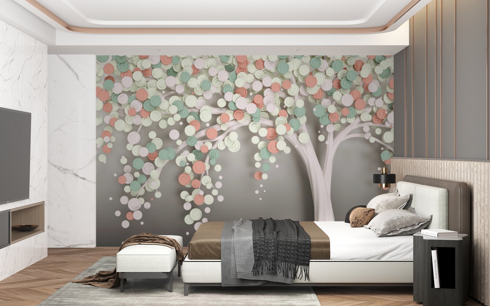 Fototapeta liście na drzewie jesienią