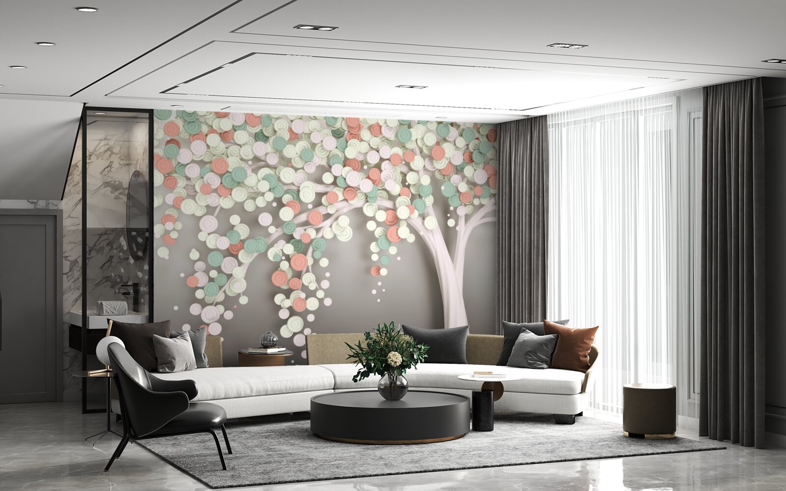 Fototapeta liście na drzewie jesienią