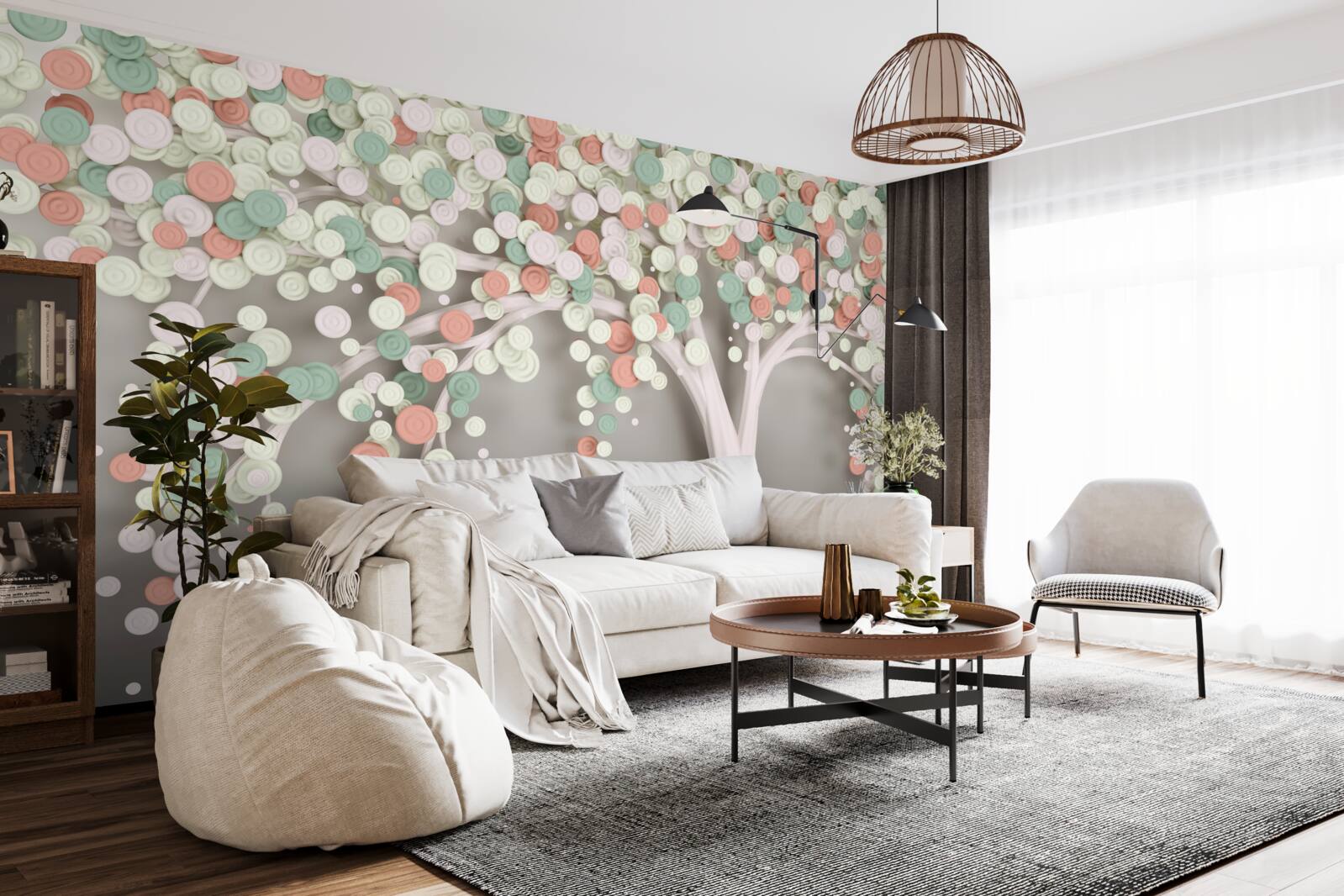 Fototapeta liście na drzewie jesienią