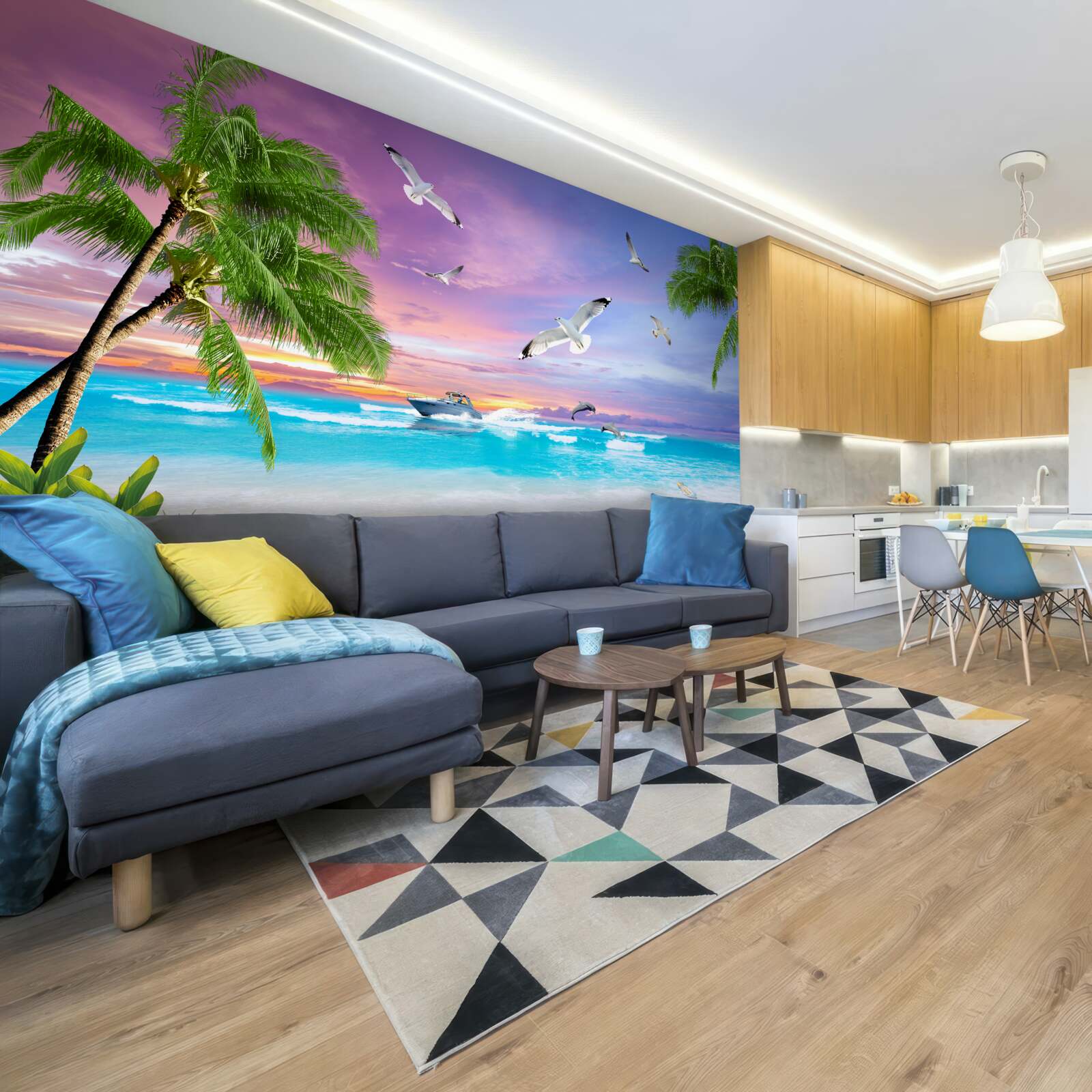 Fototapeta tropikalne wybrzeże i łódź