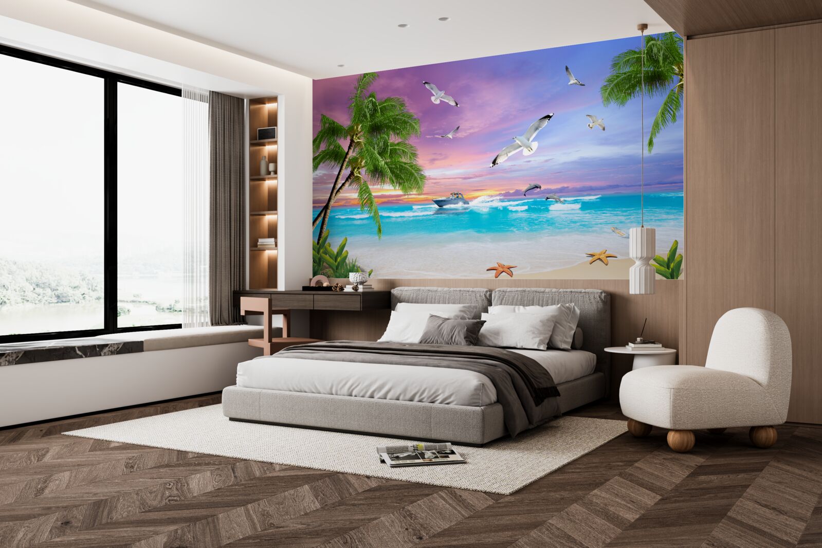 Fototapeta tropikalne wybrzeże i łódź