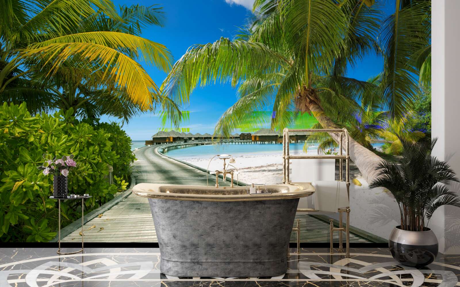 Fototapeta Ścieżka do nadmorskich domków