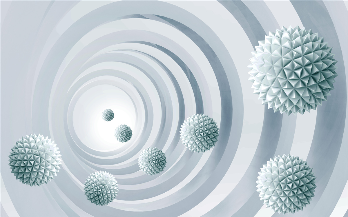 Fototapeta kule znikają w okrągłym przejściu