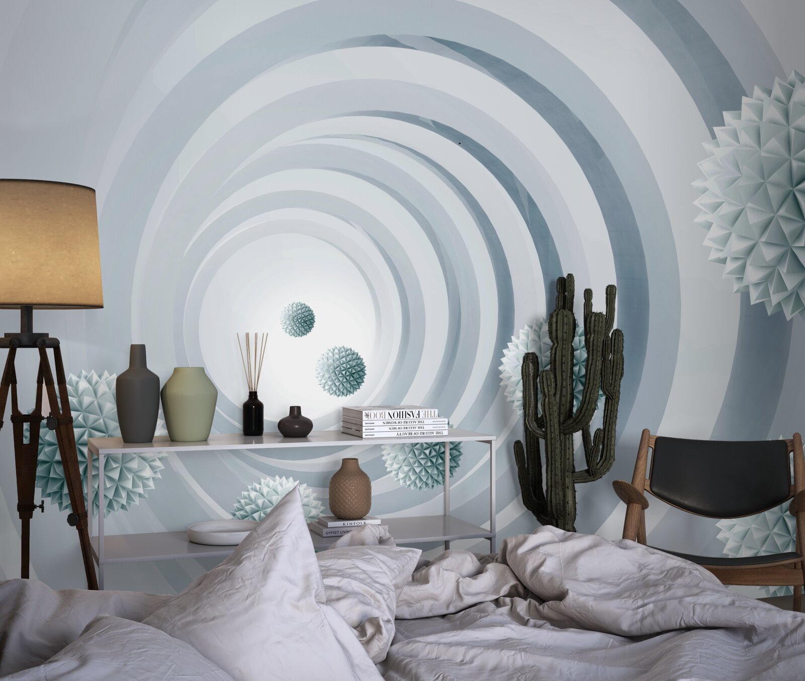 Fototapeta kule znikają w okrągłym przejściu