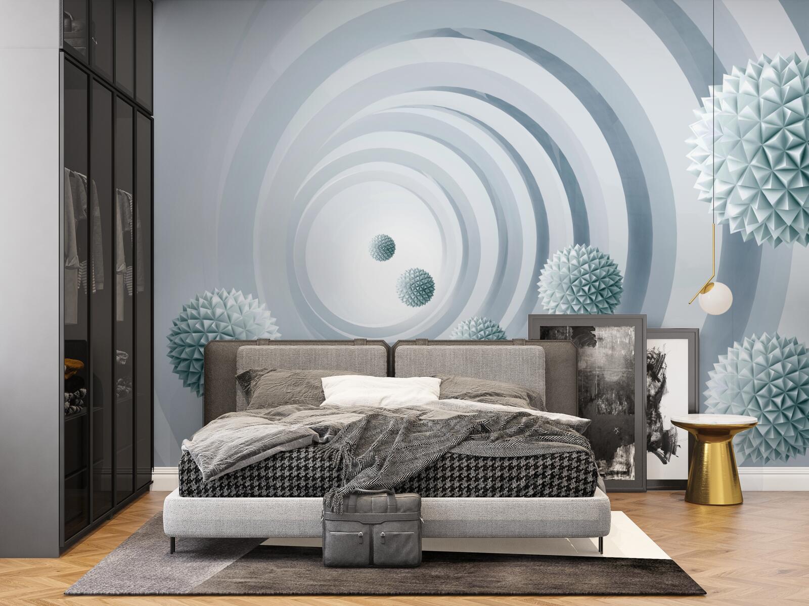 Fototapeta kule znikają w okrągłym przejściu