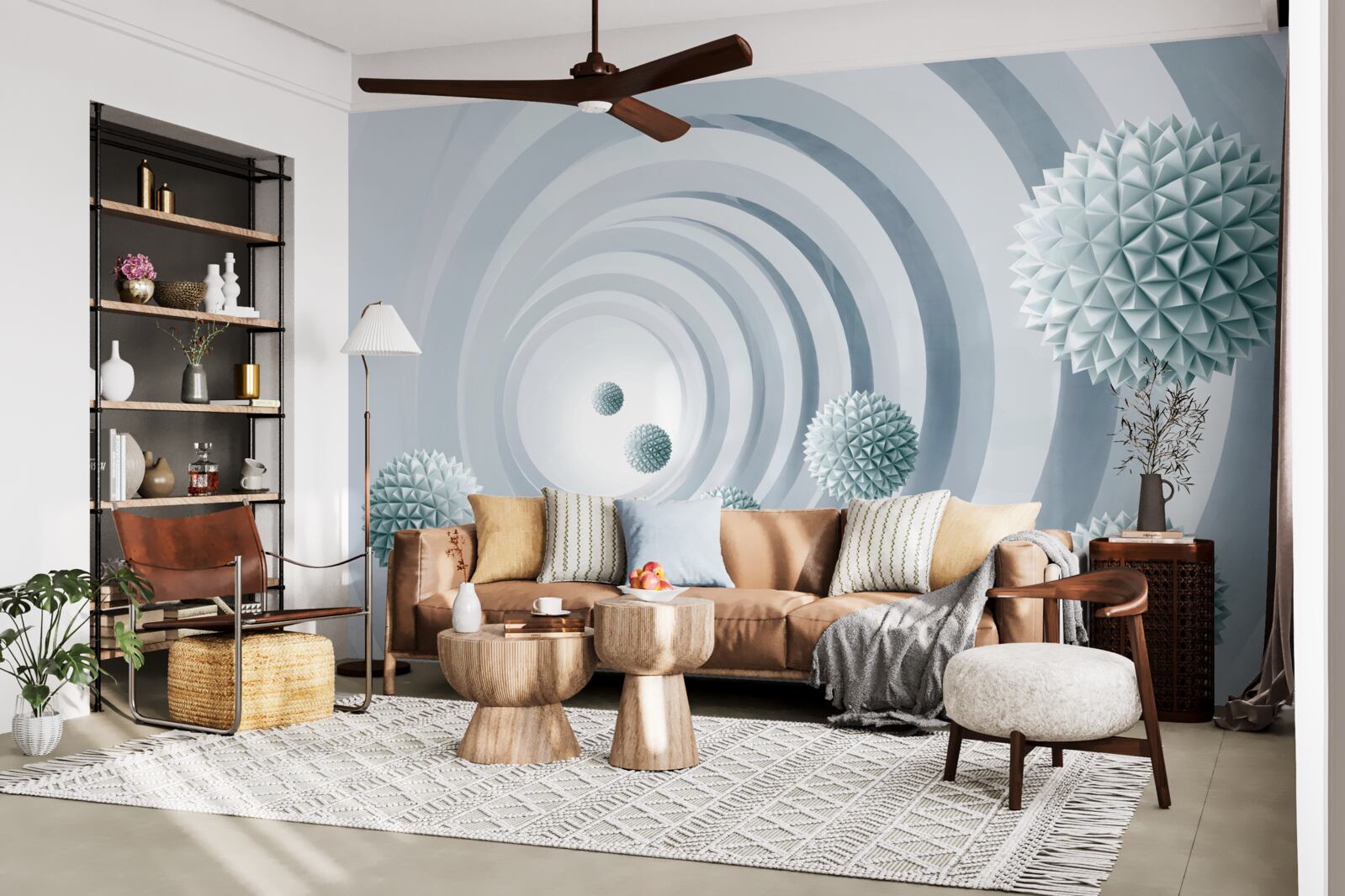 Fototapeta kule znikają w okrągłym przejściu