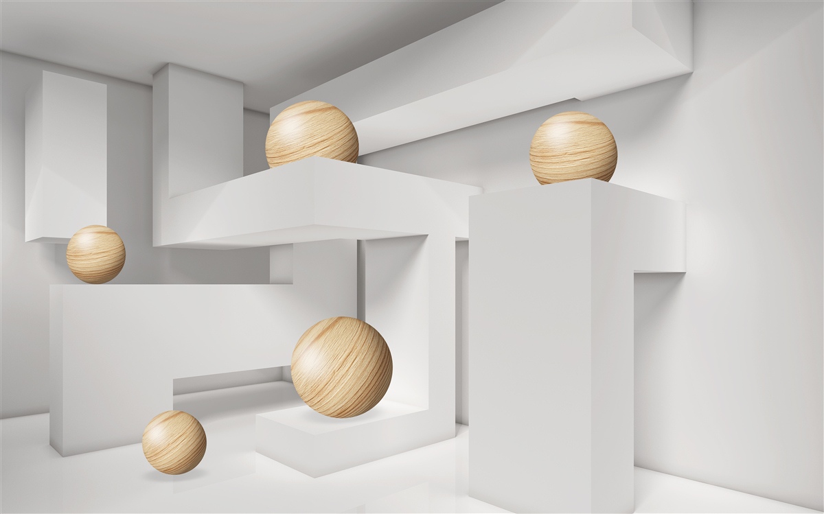 Fototapeta kule złota na cokołach