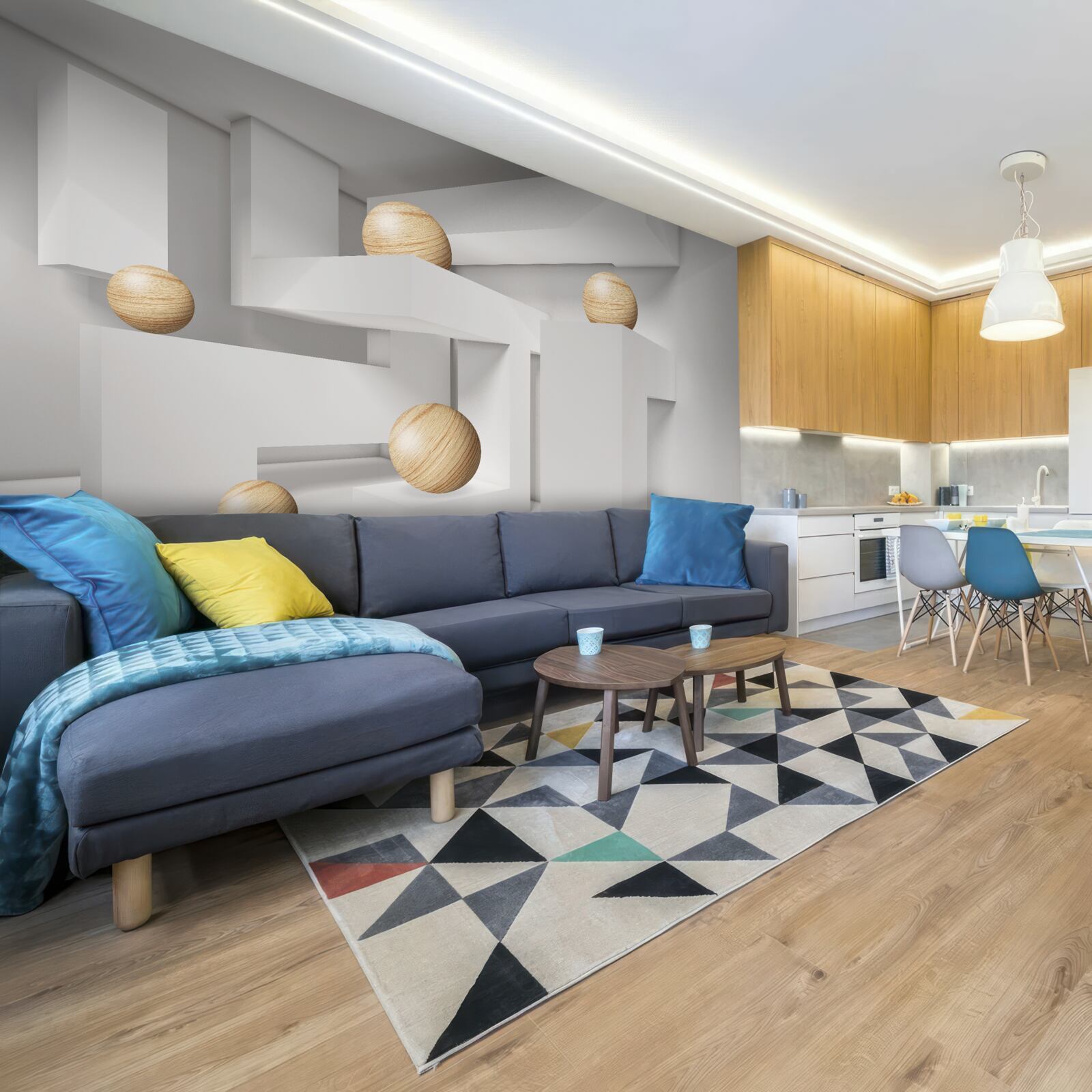 Fototapeta kule złota na cokołach