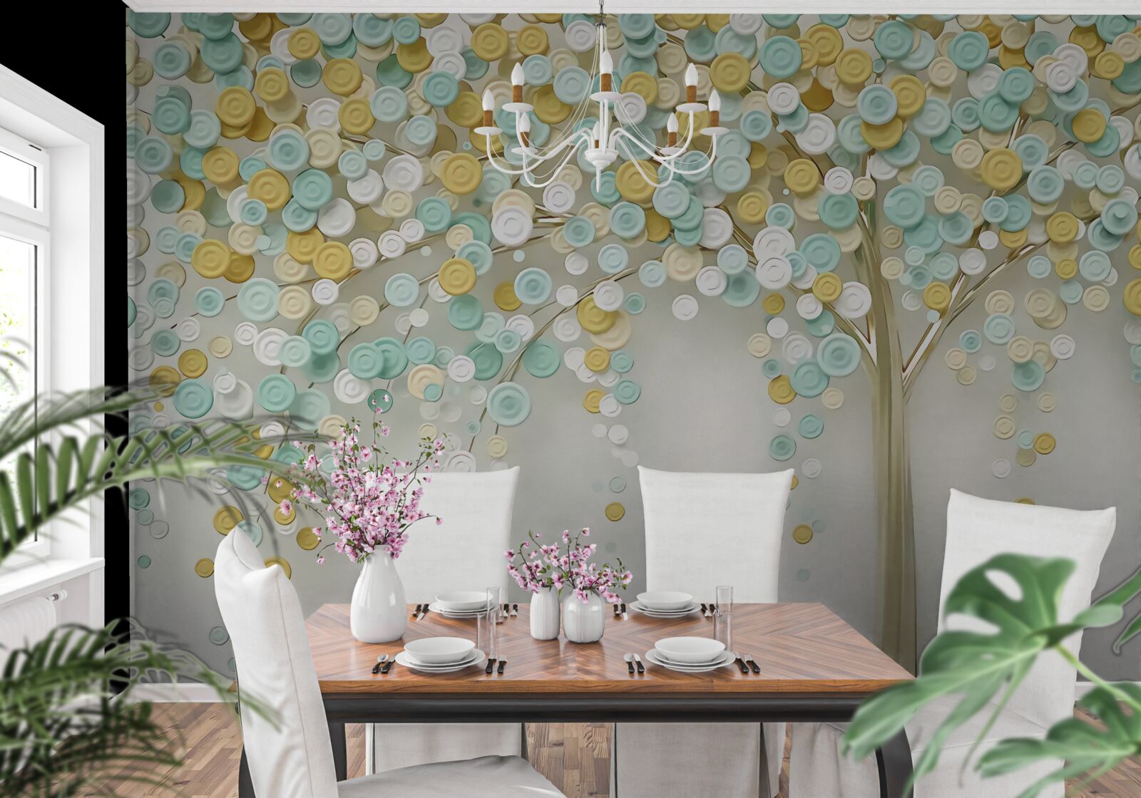 Fototapeta blask letnich odcieni na drewnie