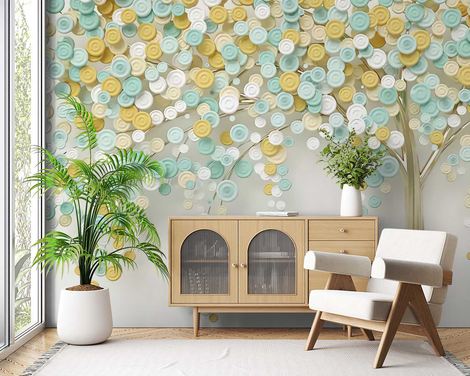 Fototapeta blask letnich odcieni na drewnie