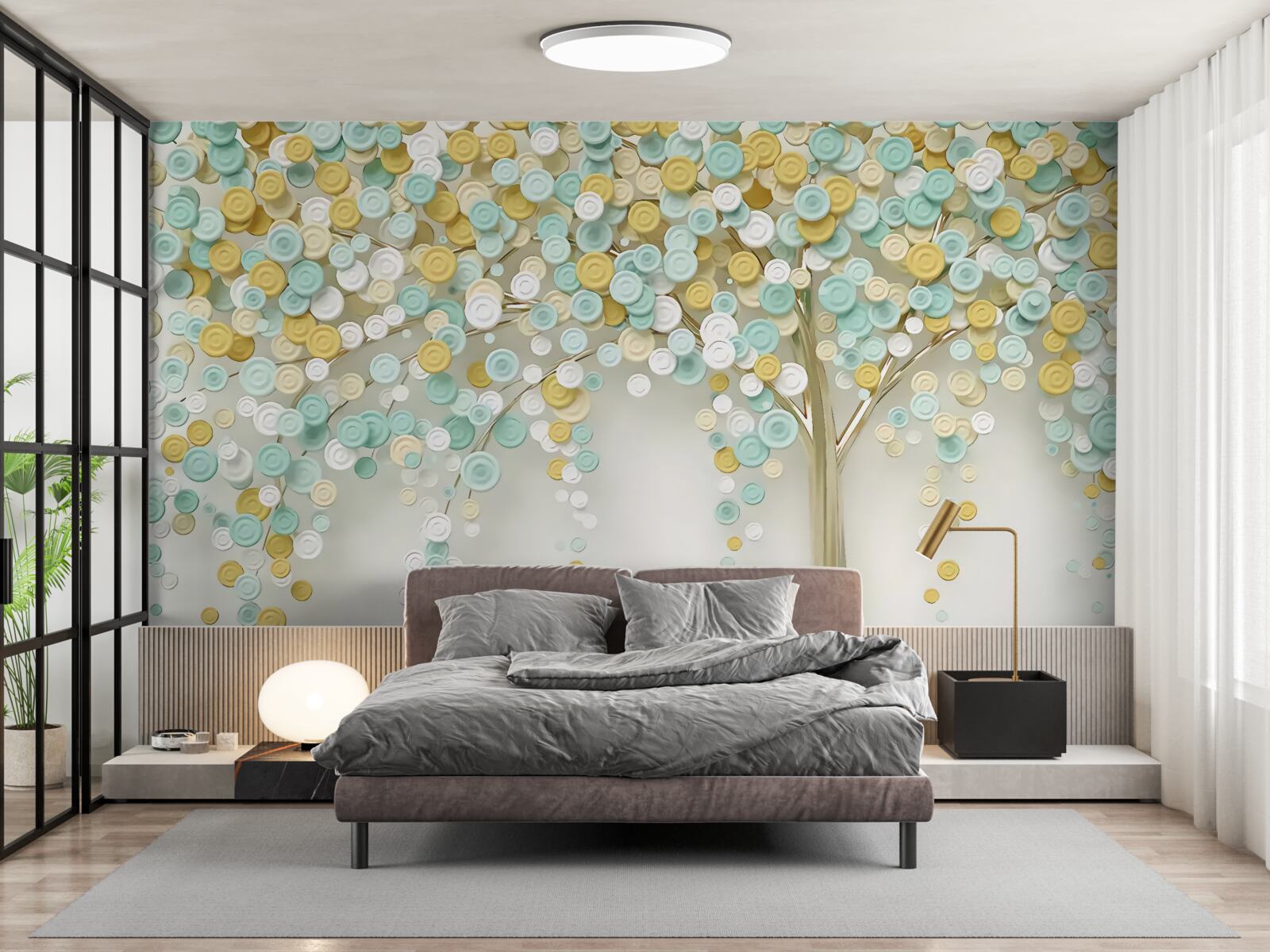 Fototapeta blask letnich odcieni na drewnie