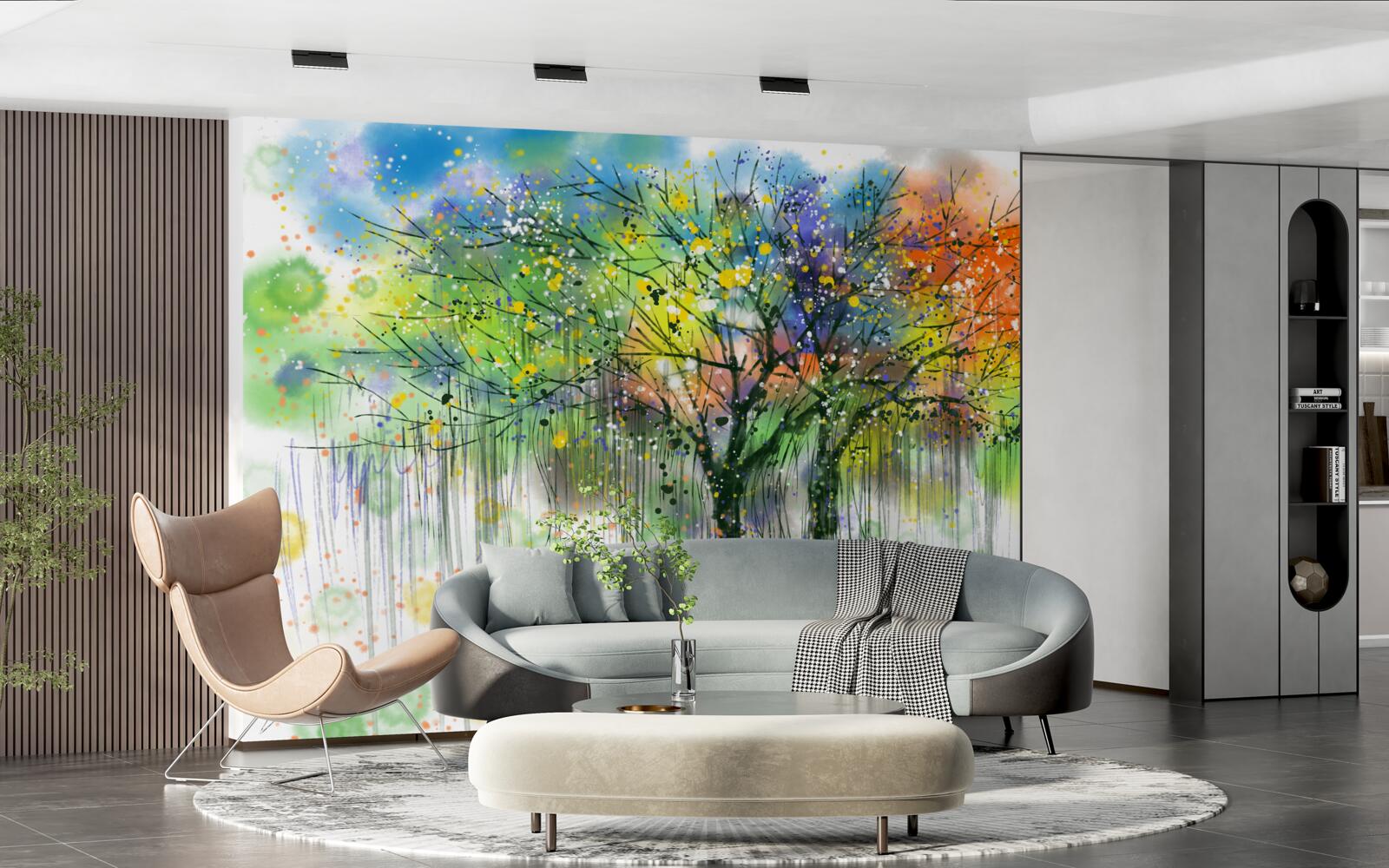 Fototapeta jesienny las jest pełen jasnych kolorów