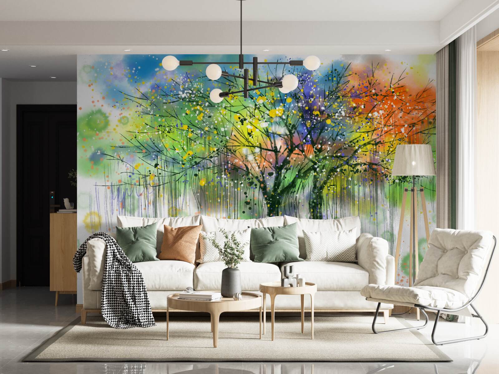 Fototapeta jesienny las jest pełen jasnych kolorów