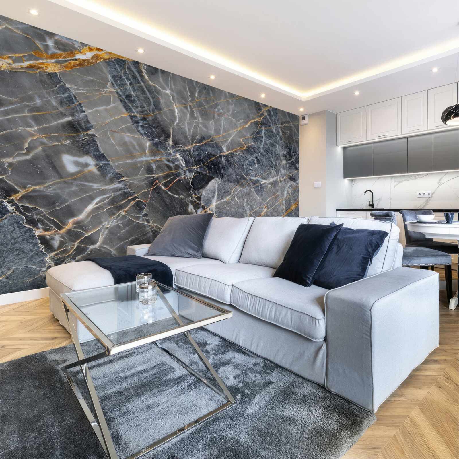 Fototapeta czarny marmur ze złotymi żyłkami