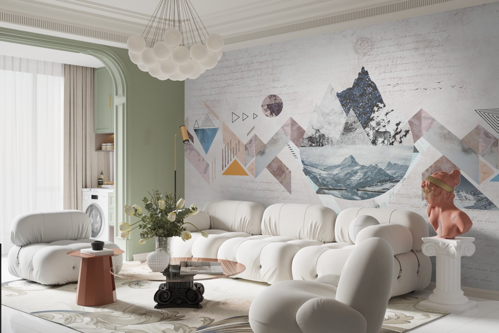 Fototapeta zimowy szkic szalejącego chaosu wodnego