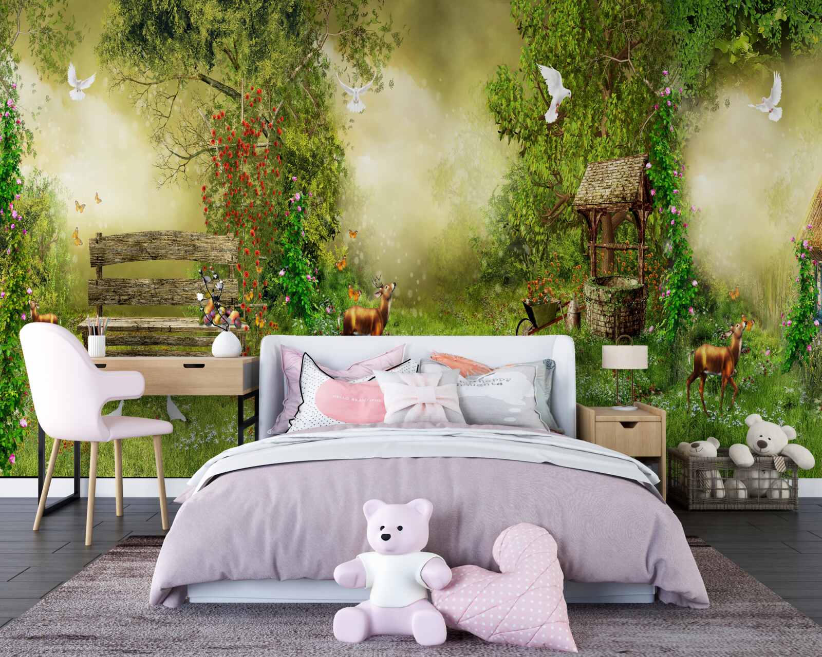 Fototapeta magiczna chatka wśród drzew