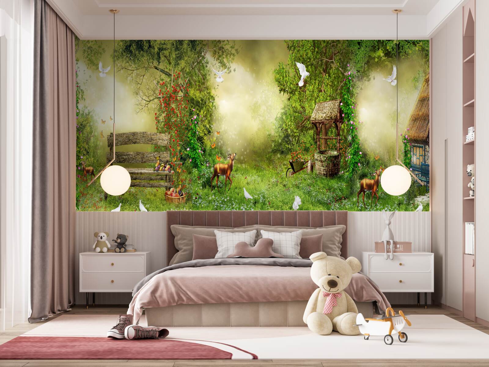 Fototapeta magiczna chatka wśród drzew