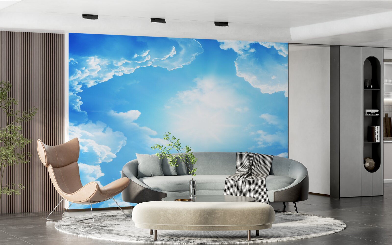 Fototapeta hipnotyzujące niebo rozświetla jasne słońce