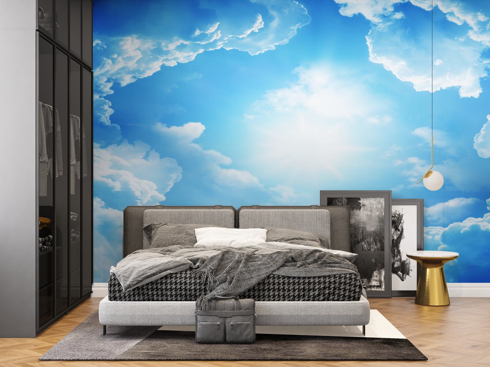 Fototapeta hipnotyzujące niebo rozświetla jasne słońce