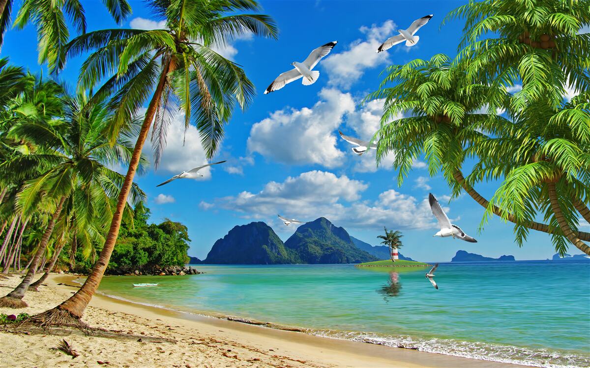 Fototapeta raj w tropikach