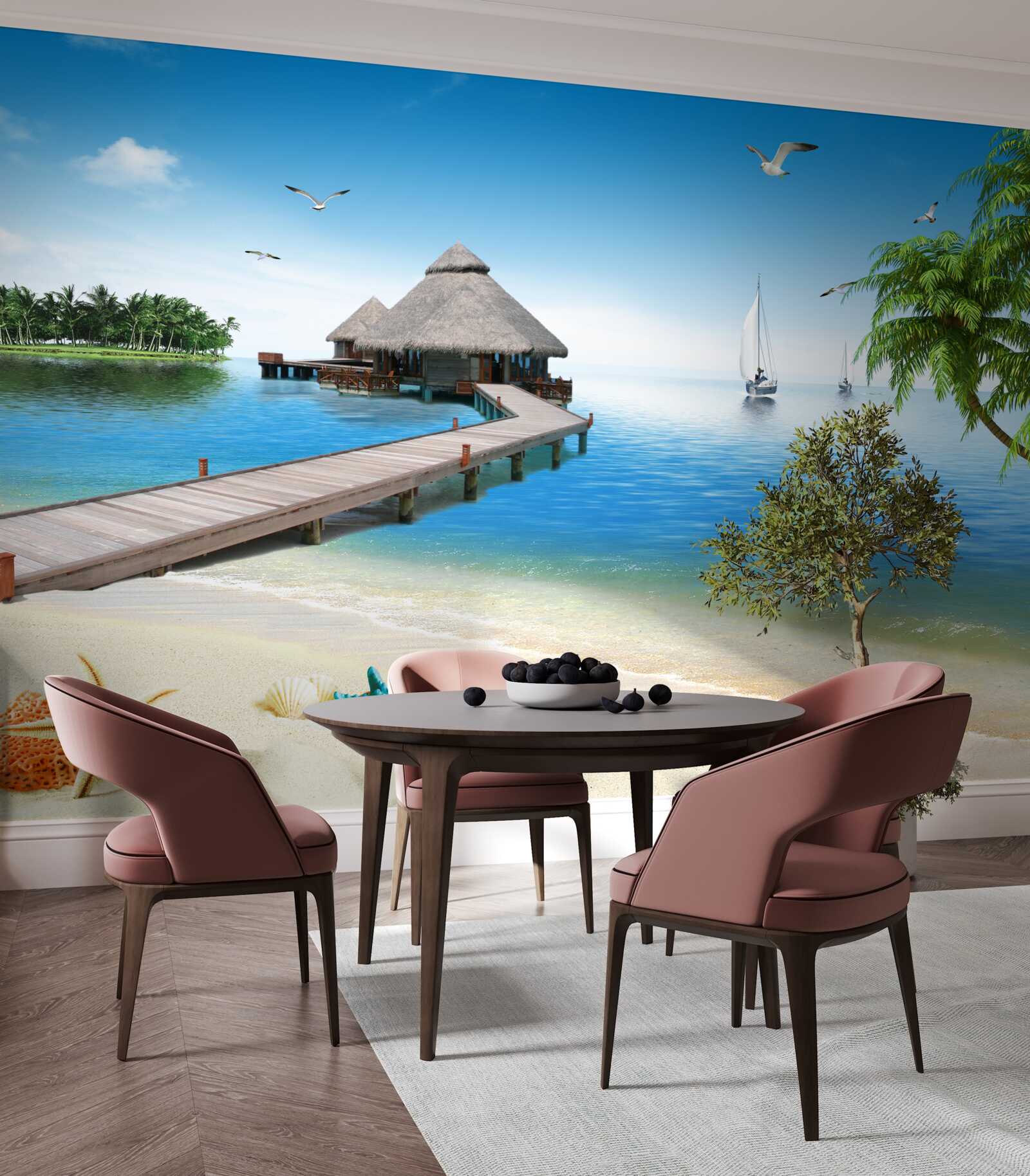 Fototapeta spokojna laguna na wyspie