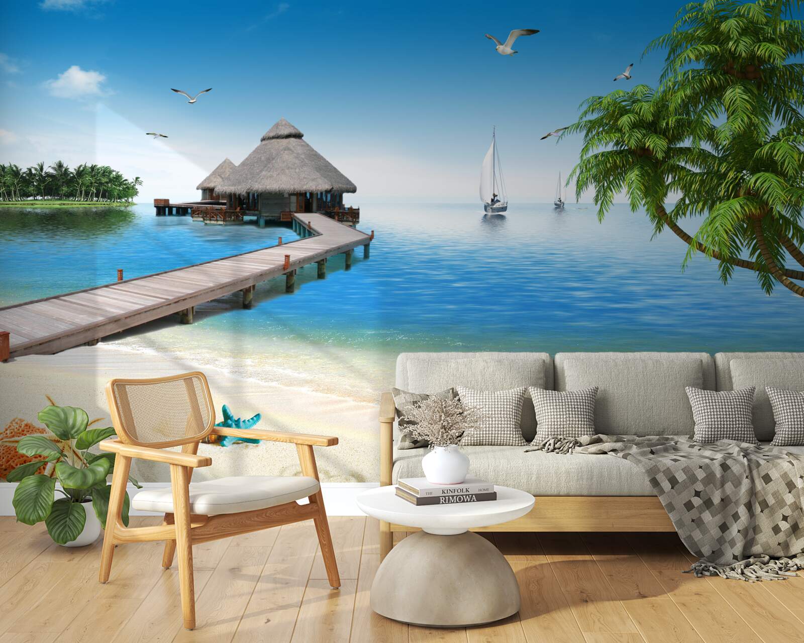 Fototapeta spokojna laguna na wyspie