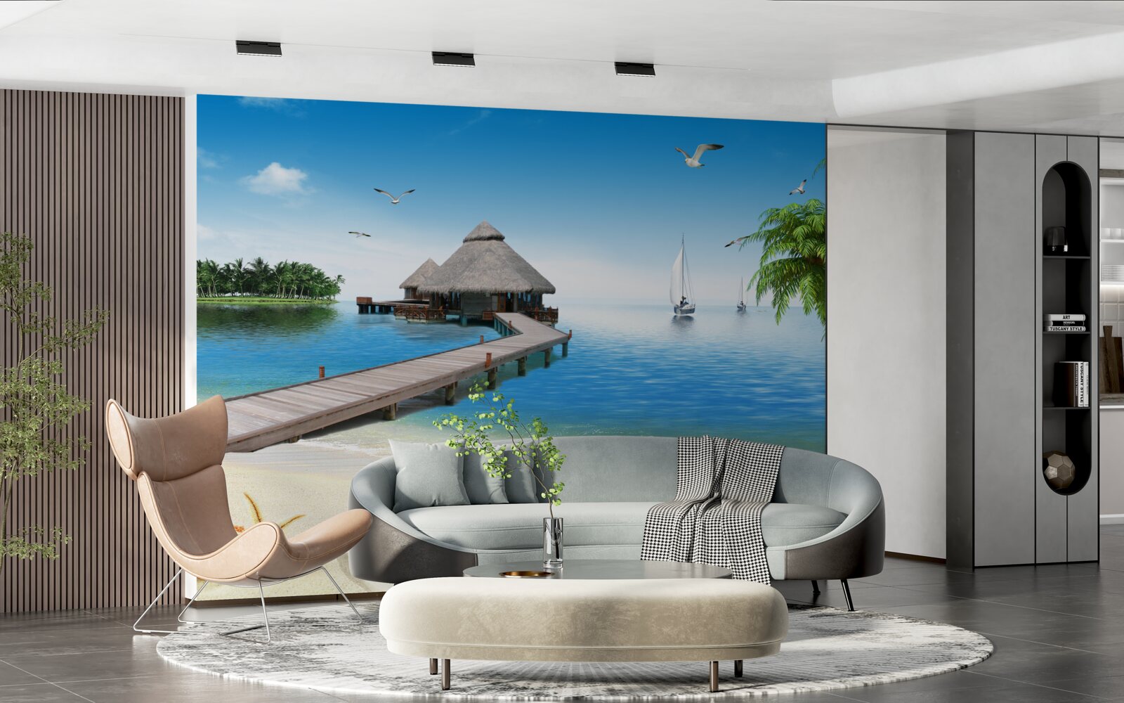 Fototapeta spokojna laguna na wyspie